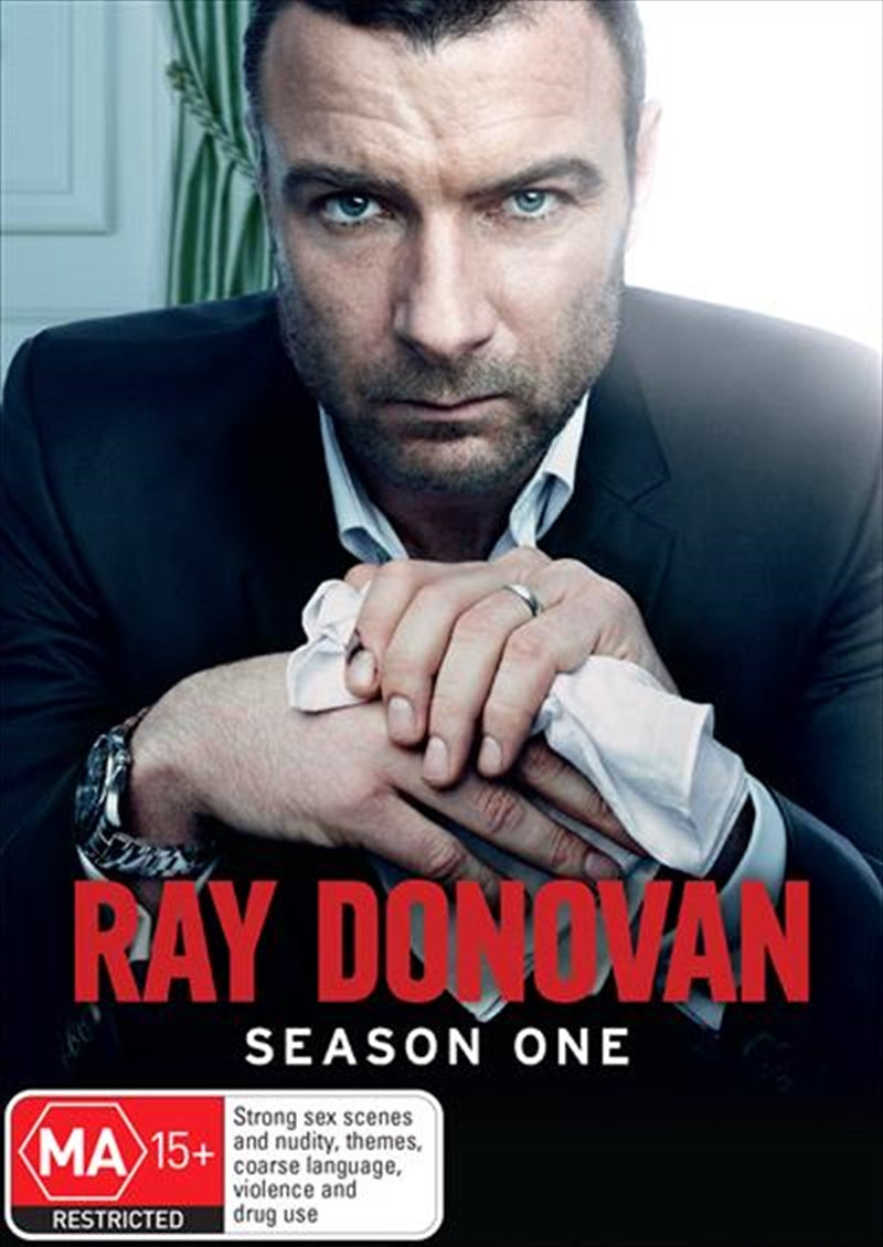 Ray Donovan Season 1 DVD cover featuring the main character in a dramatic pose.