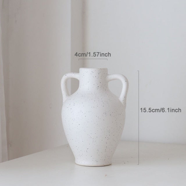 A beautifully crafted Retro Vase Set featuring unique round textures, perfect for displaying flowers.