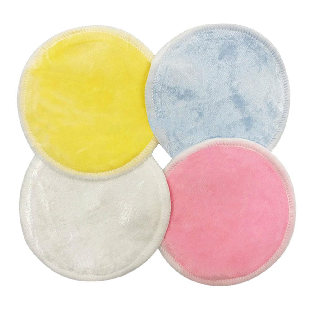 Set of Reusable Makeup Remover Rounds made from soft bamboo fabric, displayed with a laundry mesh bag for easy washing.