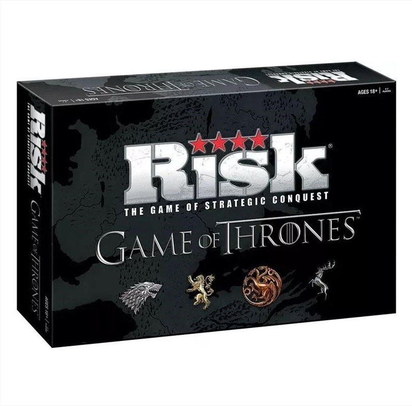 Risk - A Game of Thrones Revised Edition board game featuring a detailed map of Westeros and character miniatures.