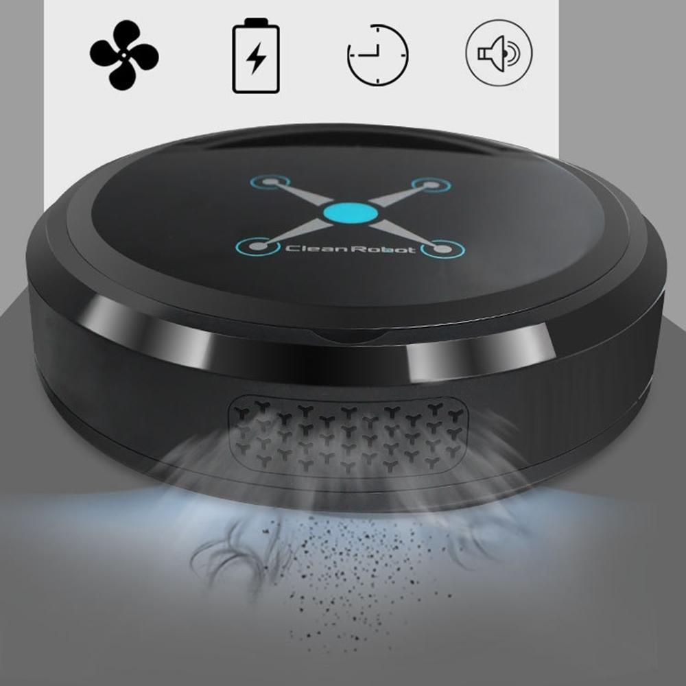 Robot Vacuum Cleaner designed for automatic floor cleaning, featuring a compact design and advanced technology for efficient dirt and hair removal.