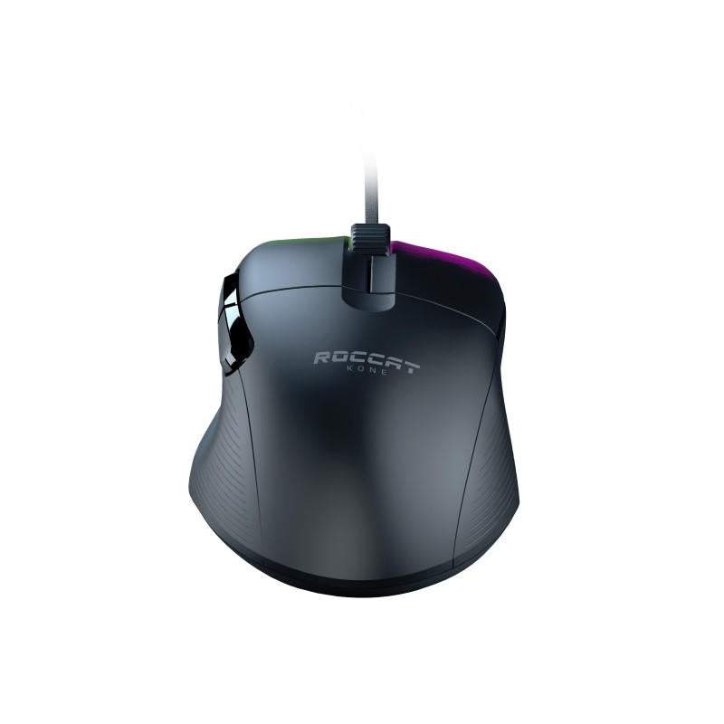 ROCCAT Kone Pro Mouse Black showcasing its sleek design, lightweight build, and advanced features for gamers.