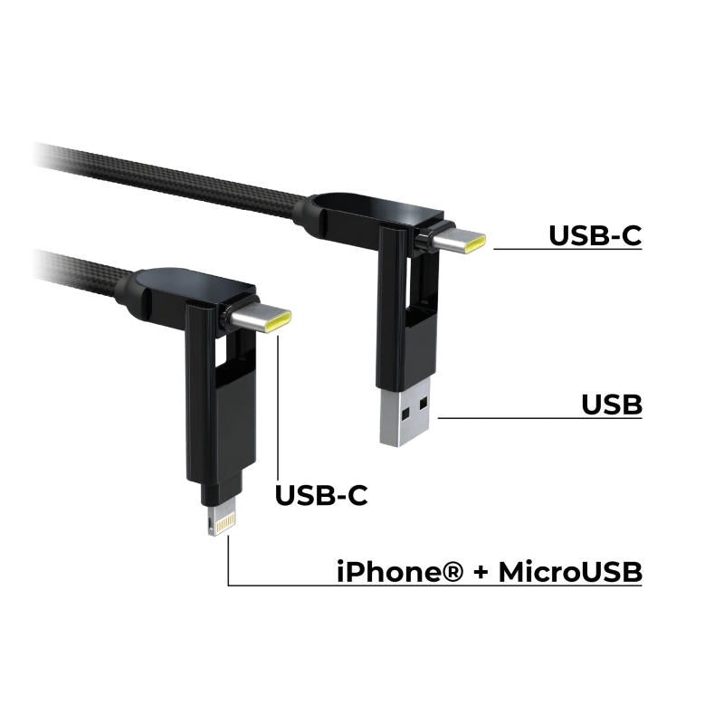 ROLLINGSQUARE inCharge XL 2M charging cable, 2 meters long, designed for fast charging and compatibility with multiple devices.