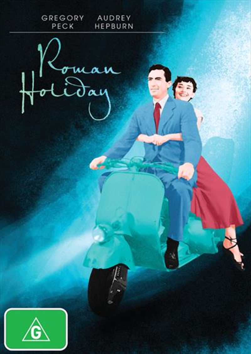 DVD cover of 'Roman Holiday' featuring Audrey Hepburn and Gregory Peck, celebrating 80 years of the classic film.