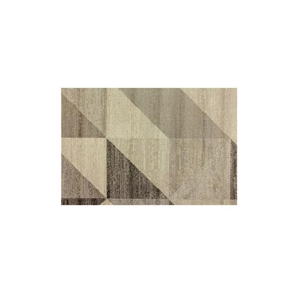 Geometric pattern grey area rug.