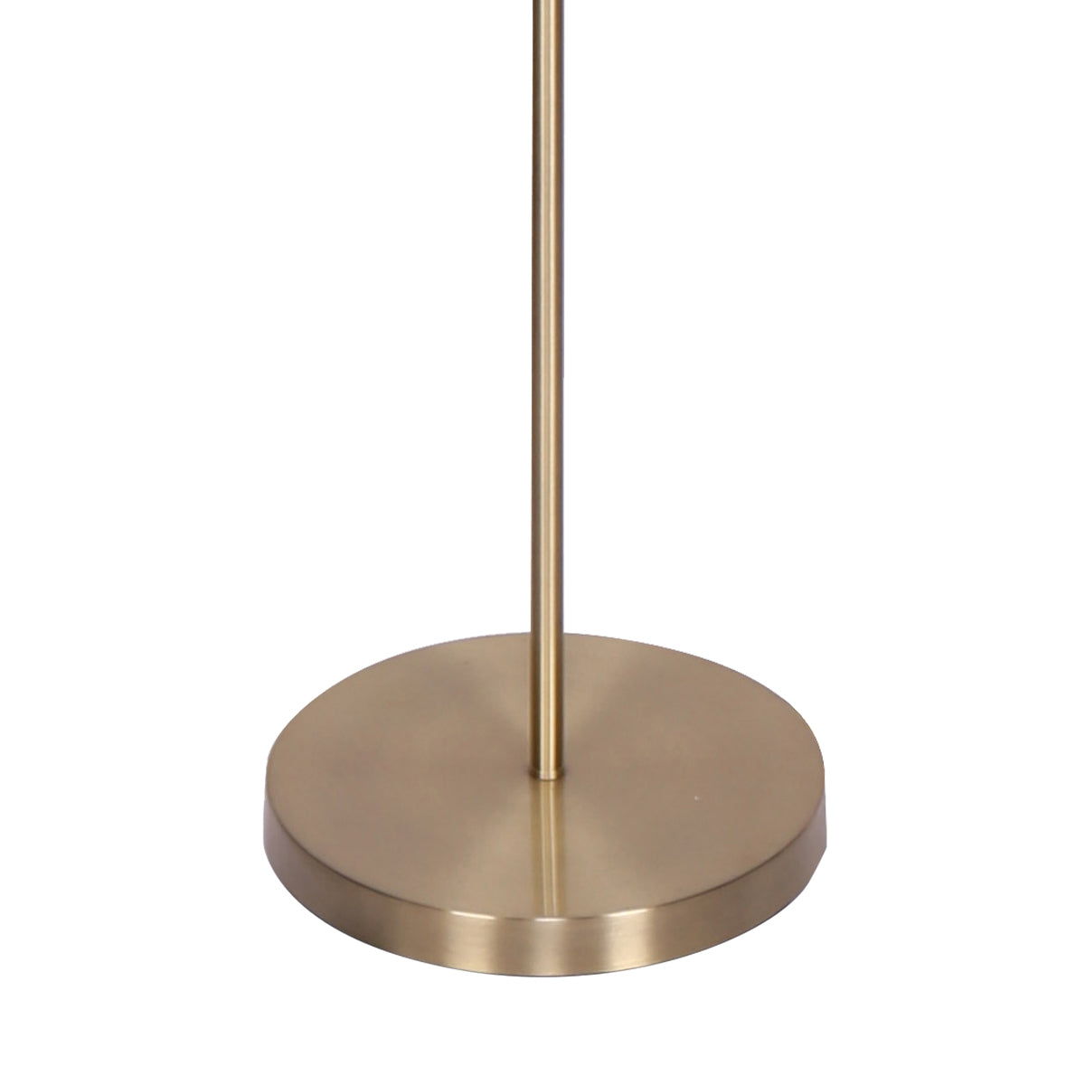 Sarantino 3-Light Gold Metal Floor Lamp with elegant glass shades, showcasing adjustable lamp heads and a stylish design.