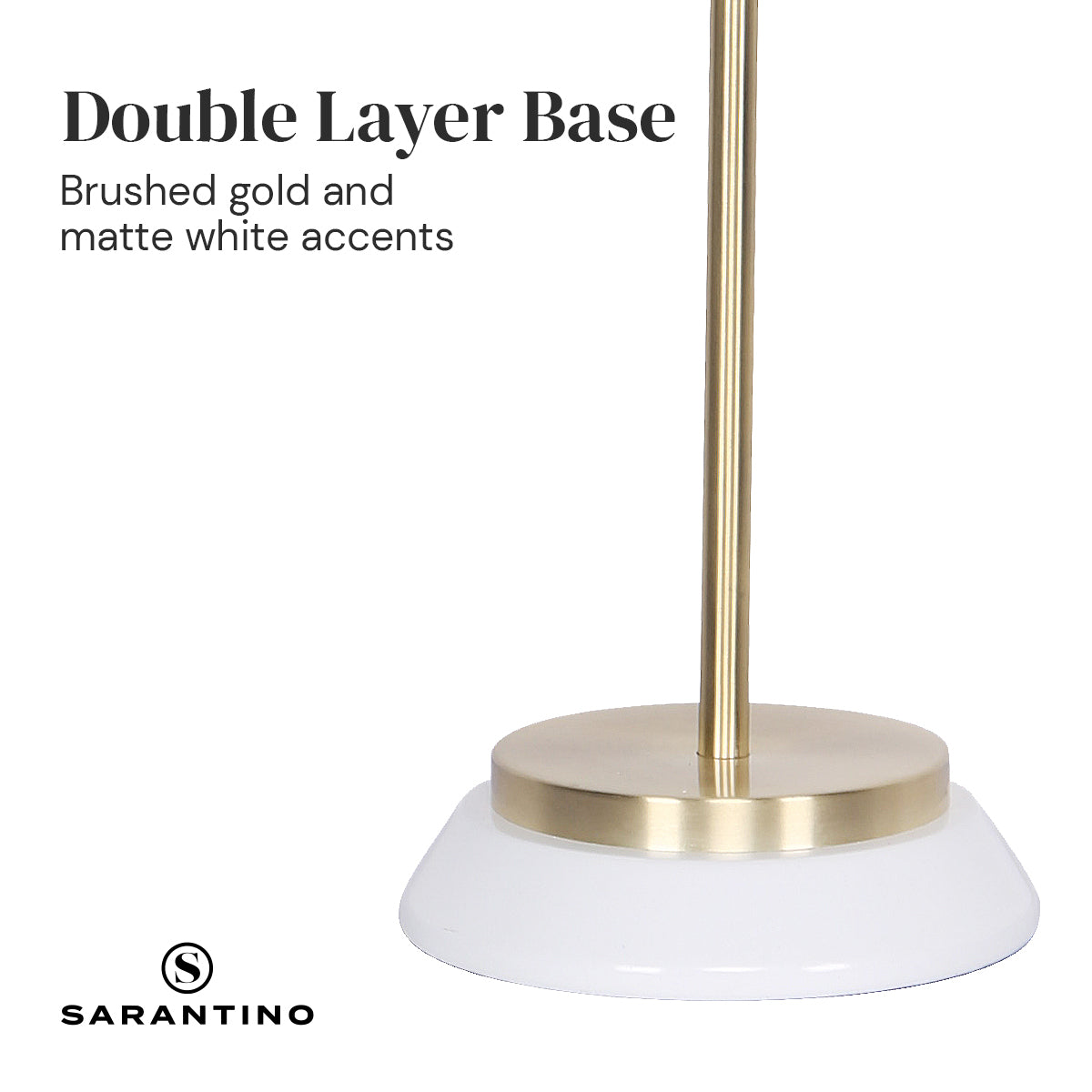 Sarantino Electric Reading Light Table Lamp with brass finish and unique laser-cut shade, perfect for modern and vintage decor.