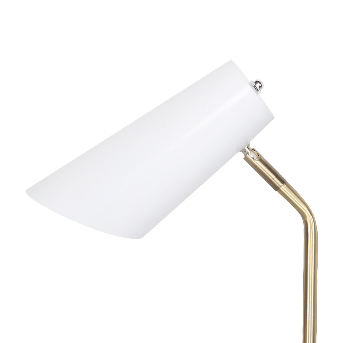 Sarantino Electric Reading Light Table Lamp with brass finish and unique laser-cut shade, perfect for modern and vintage decor.