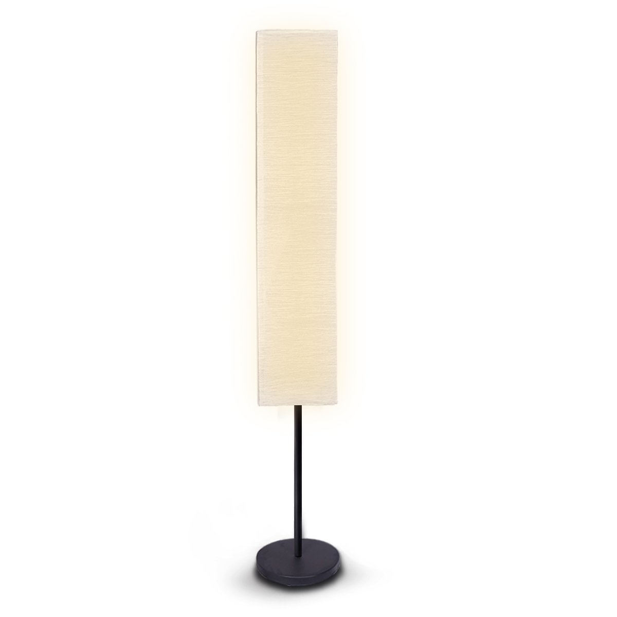 Sarantino Metal Floor Lamp with a white wrinkled paper shade and sturdy metal base, standing tall at 160cm.