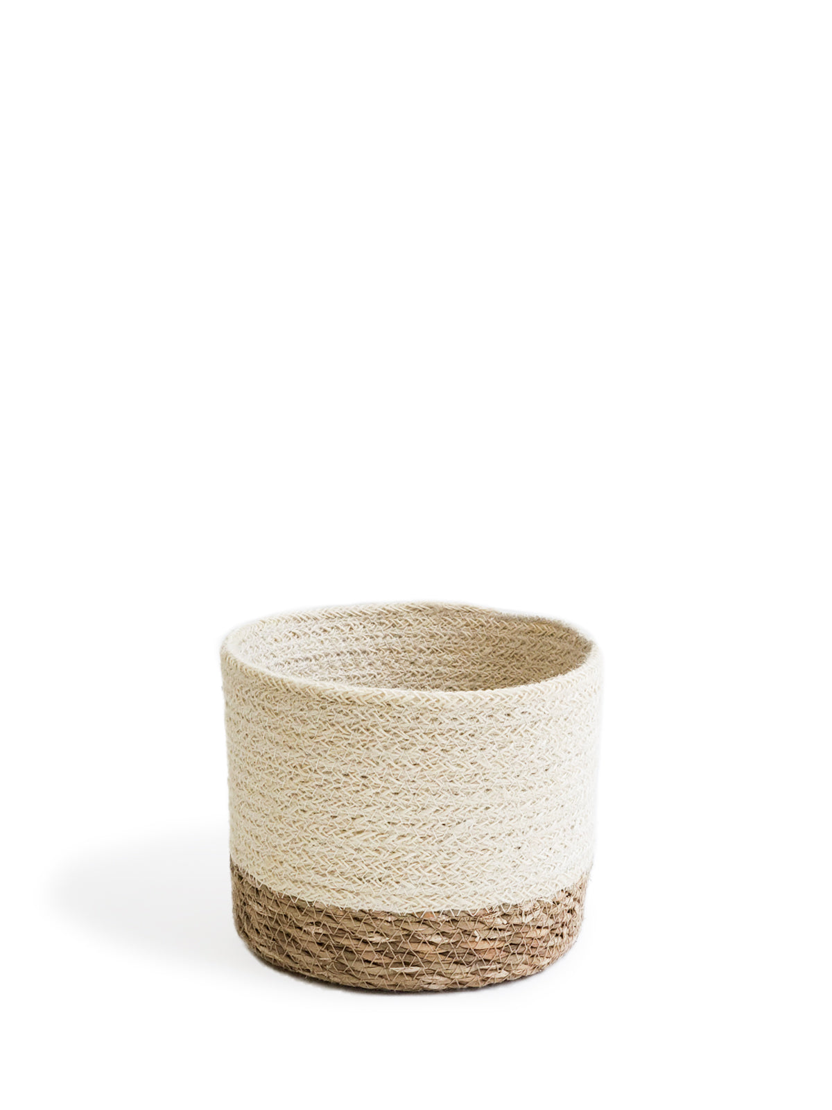 Savar Bin made from natural seagrass and jute, available in three sizes, showcasing its eco-friendly design and craftsmanship.