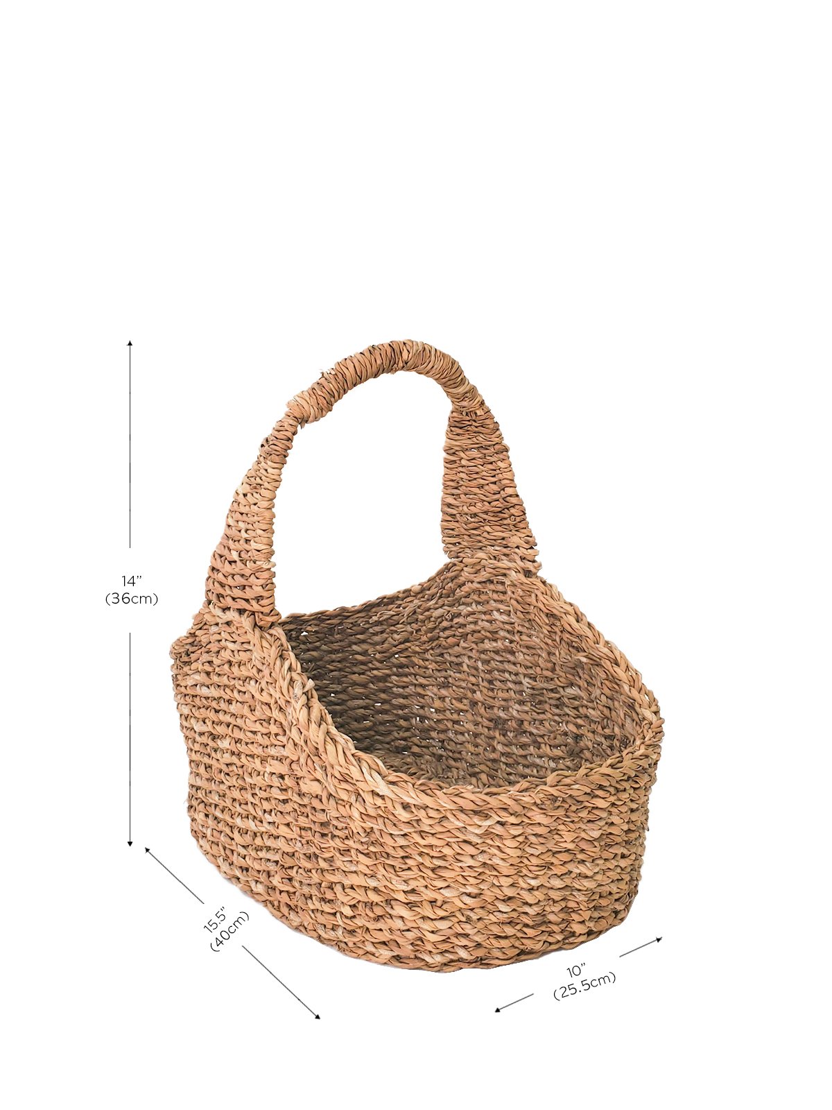 Savar Picnic Basket made from natural seagrass, showcasing its unique handcrafted design and spacious interior.