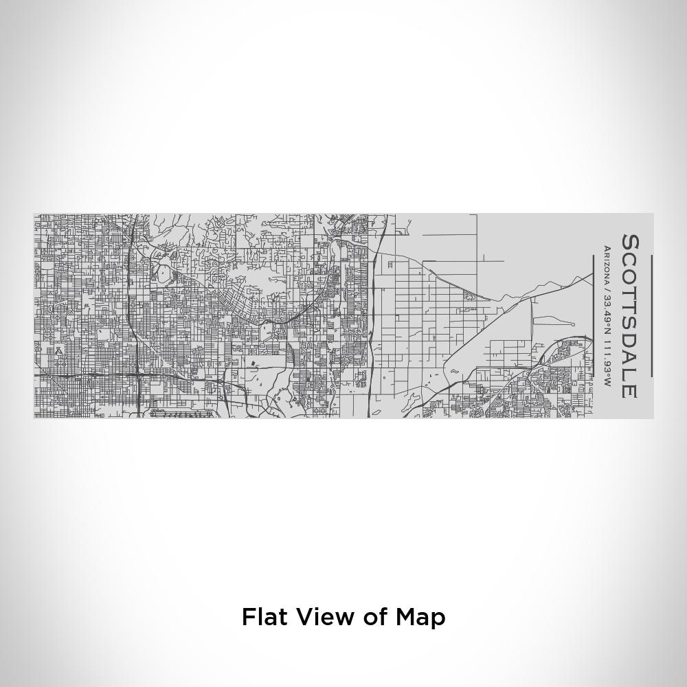 10oz insulated stainless steel cup featuring a custom engraved map of Scottsdale, Arizona with coordinates.