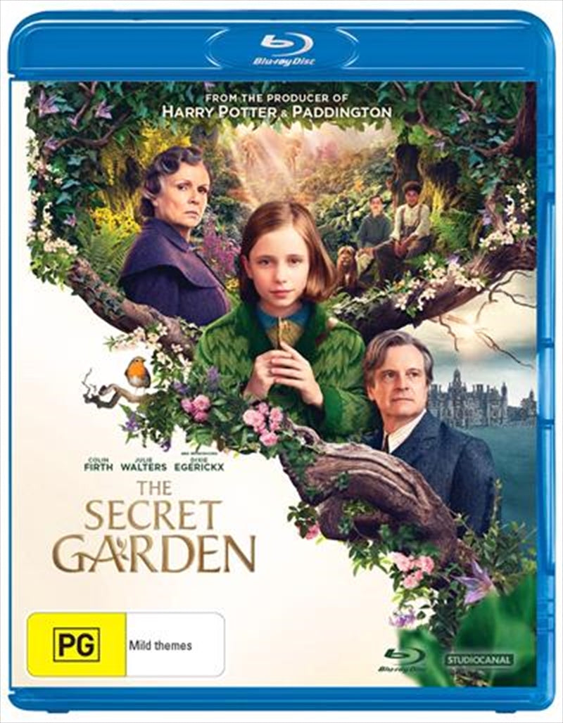 Blu-ray cover of 'Secret Garden' featuring a magical garden and characters Mary and Colin.