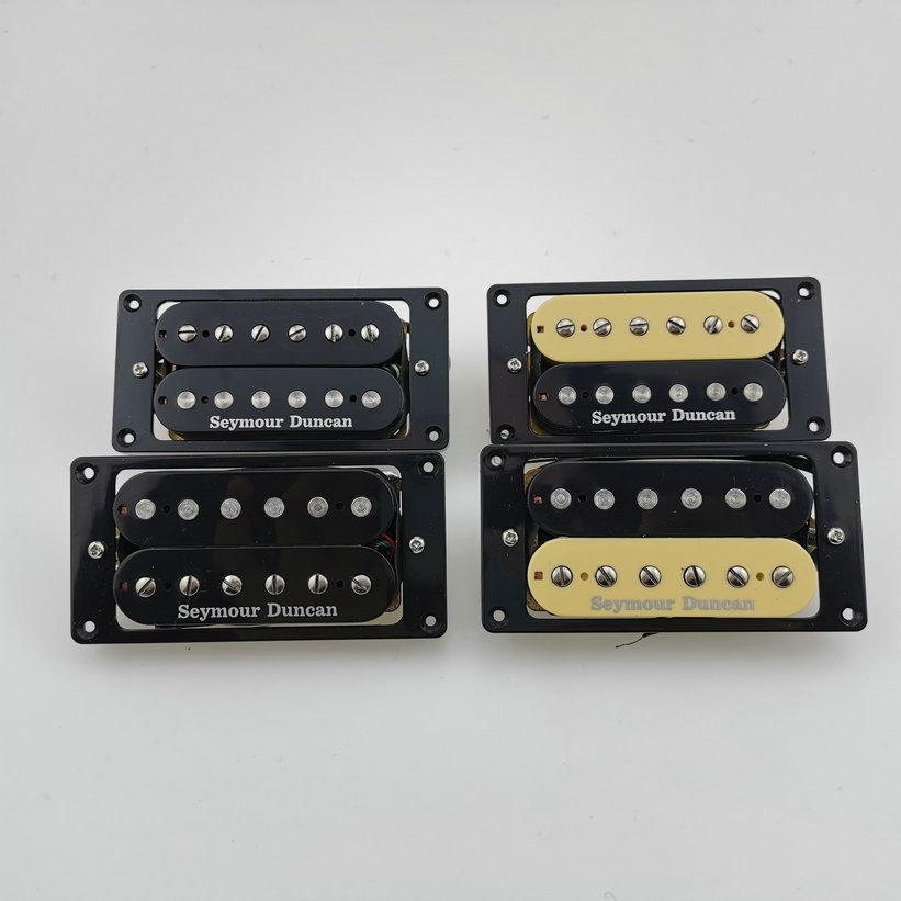 Seymour Duncan Electric Guitar Humbucker Pickups 4C in black and zebra design, showcasing high-quality craftsmanship.