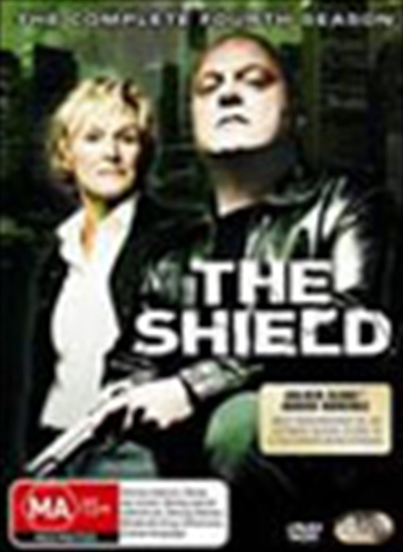 The Shield Season 4 DVD box set featuring Detective Vic Mackey and the elite Strike Team.