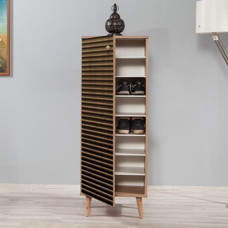 Shoe Cabinet PARIS in sonoma finish, featuring modern design and ample storage for shoes.