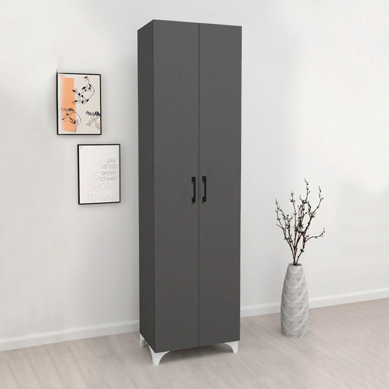 CARLEN Shoe Rack in anthracite color with 8 shelves, measuring 49x32x178 cm, designed for versatile home storage.