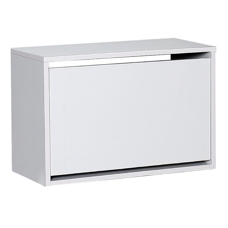 Shoe Rack THOMAS in white, featuring two tilting cabinets and space for 6 pairs of shoes, dimensions 60x30x42 cm.