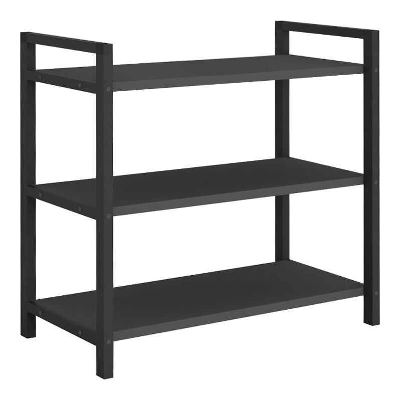 Shoe Rack UTILE in black-anthracite color, showcasing three shelves designed to hold 9 pairs of shoes.