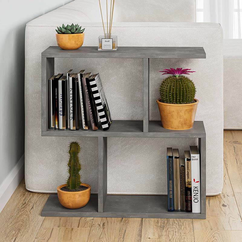 GIORGIO Retro Grey Side Table, 60x20x60cm, made of durable melamine with a sleek grey finish, ideal for home or office use.