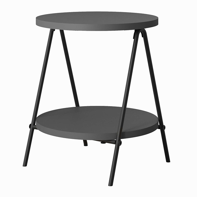 Side Table PARIS in anthracite color, featuring a sleek melamine surface and sturdy metal construction, perfect for modern interiors.