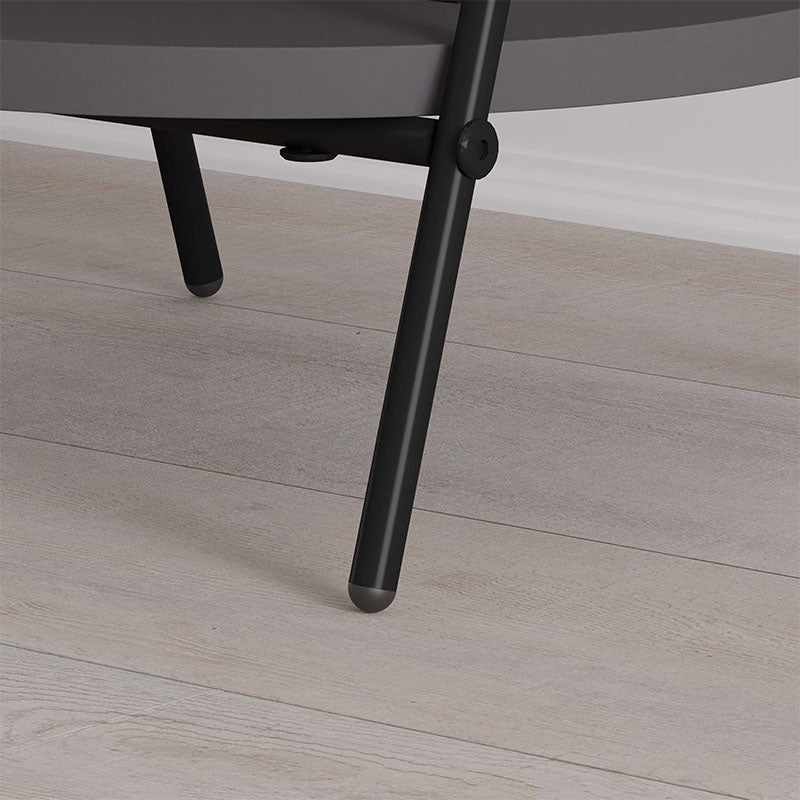 Side Table PARIS in anthracite color, featuring a sleek melamine surface and sturdy metal construction, perfect for modern interiors.