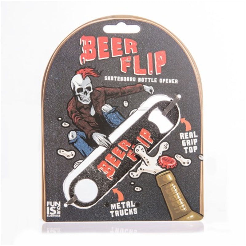 Skateboard Bottle Opener - Bones, featuring a stylish skateboard design, perfect for opening bottles.