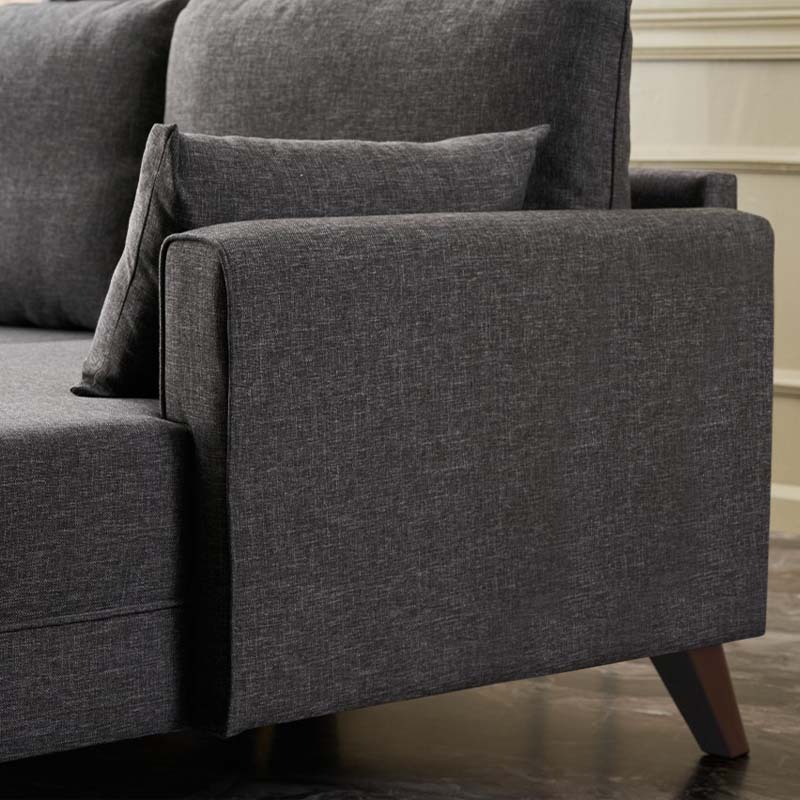 MOLDAU right corner sofa in anthracite color, featuring a modern design and spacious seating.