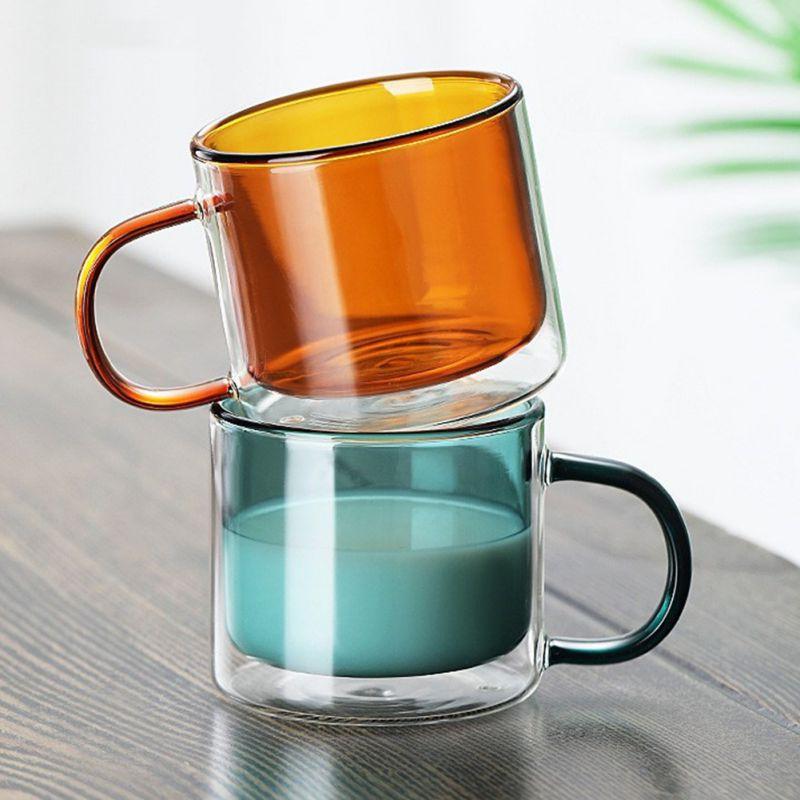 A beautifully crafted Stained Glass Mug showcasing a unique concave and convex lattice texture in vibrant colors.