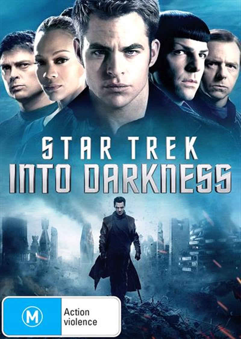 Star Trek Into Darkness DVD cover featuring Captain Kirk and Khan in a dramatic space setting.