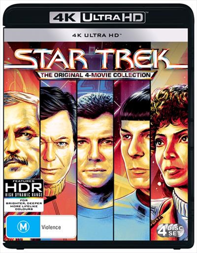 Star Trek movie collection featuring The Motion Picture and The Wrath of Khan, showcasing iconic sci-fi imagery.