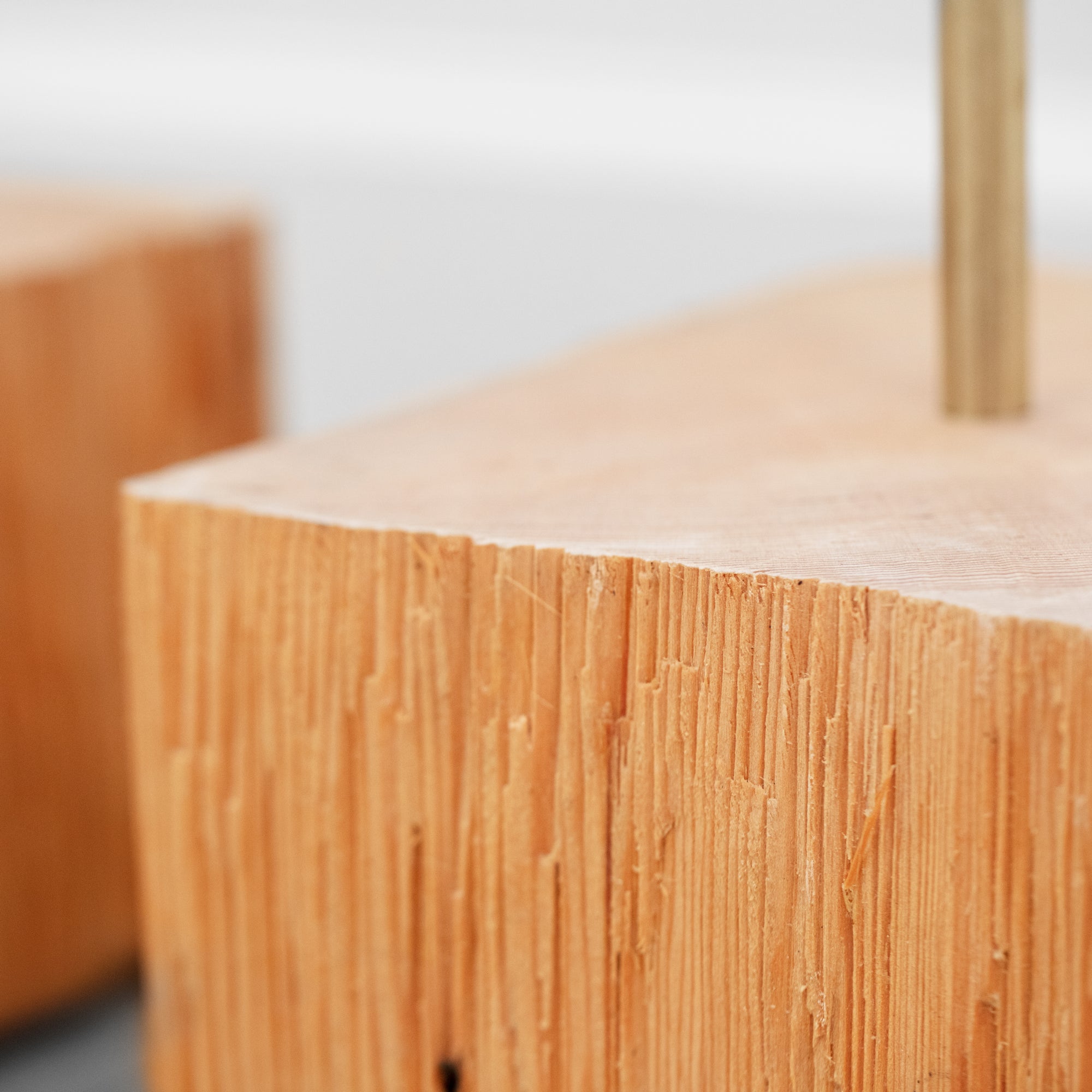 A stylish Stem plant holder made of natural wood, showcasing various plants in a modern living space.