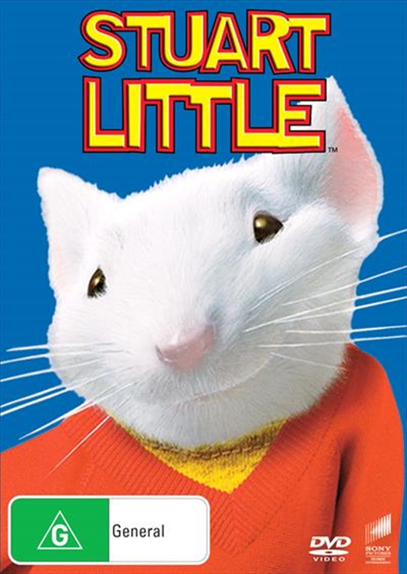 Stuart Little DVD cover featuring a charming mouse and family, showcasing adventure and heartwarming moments.