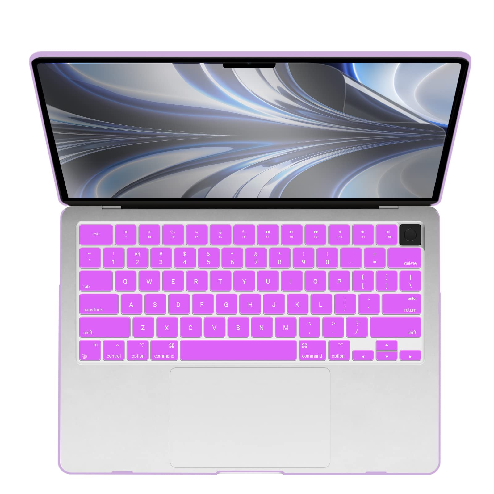 Frosted hard case for 2023 MacBook Air 13 inch M2 Model A2681, showcasing its sleek design and precise fit.