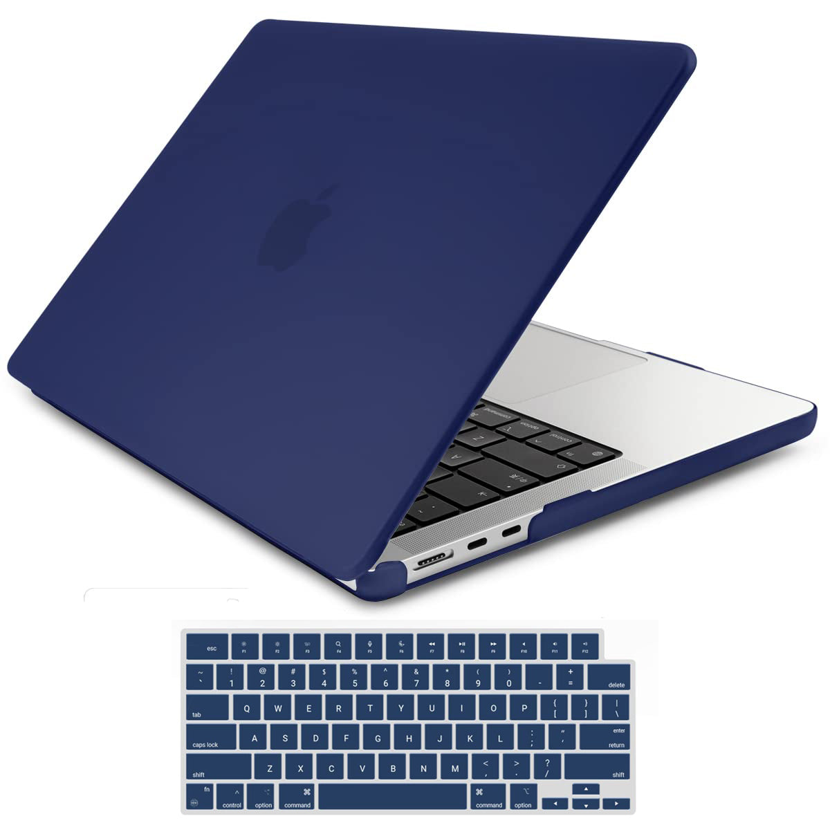 Frosted hard shell case for 2023 MacBook Air 13 inch M2 Model A2681, showcasing its sleek design and protective features.