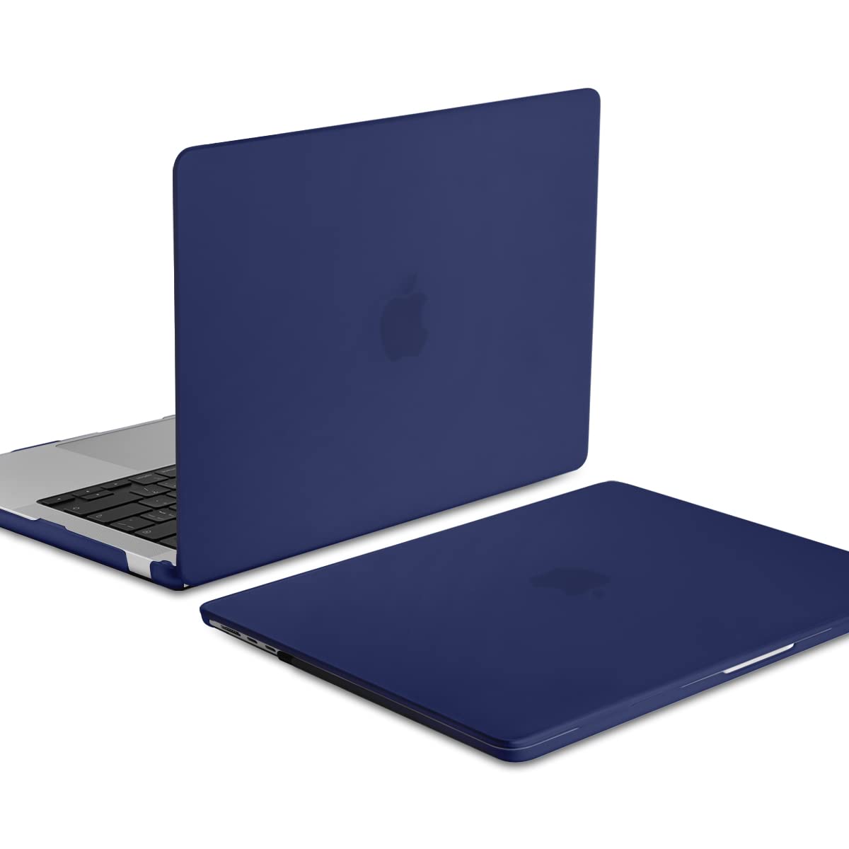 Frosted hard shell case for 2023 MacBook Air 13 inch M2 Model A2681, showcasing its sleek design and protective features.