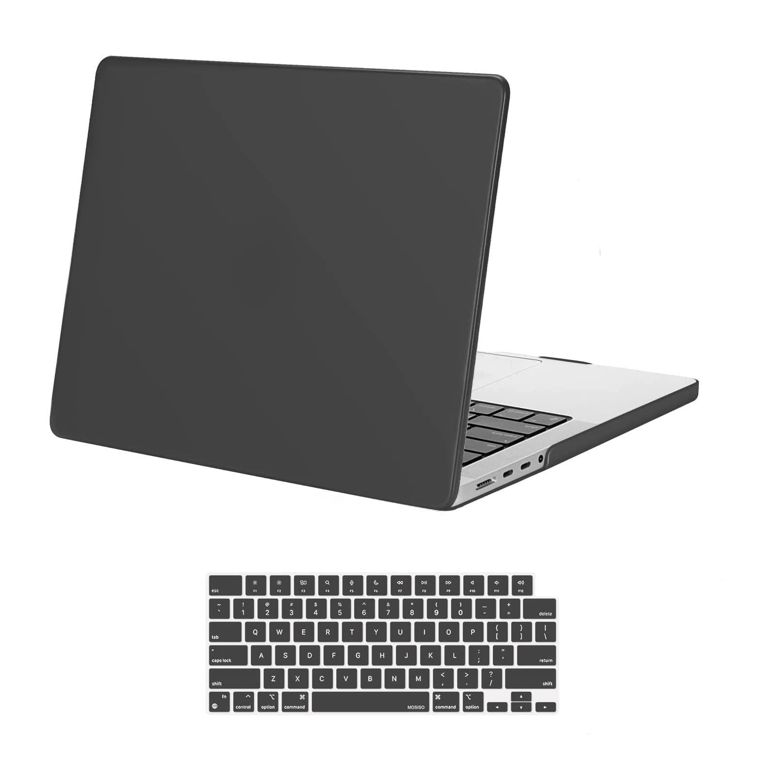 Frosted hard shell case for MacBook Pro 14 inch, designed for M2 A2779 and M1 A2442 models, showcasing its sleek design and protective features.