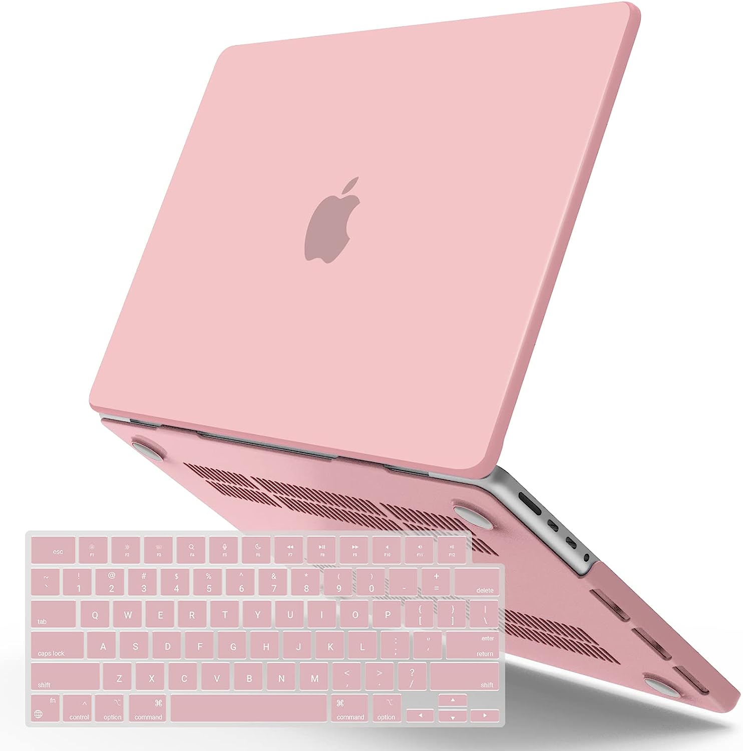 Frosted hard shell case for MacBook Pro 16 inch, designed for 2023, 2022, and 2021 models, featuring a sleek design and keyboard skin cover.