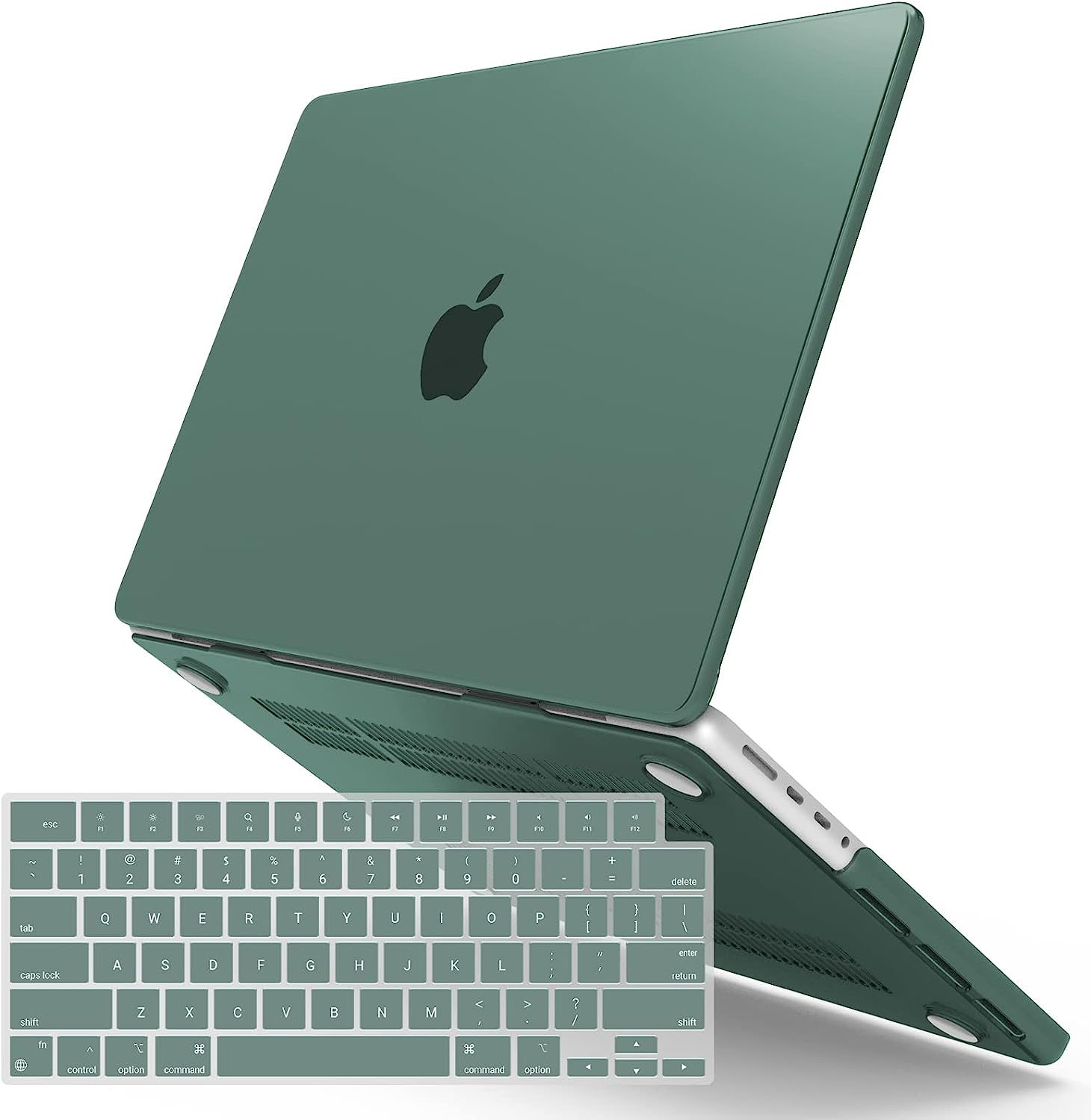 Frosted hard shell case for MacBook Pro 16 inch, designed for 2023, 2022, and 2021 models, featuring a sleek design and keyboard skin.