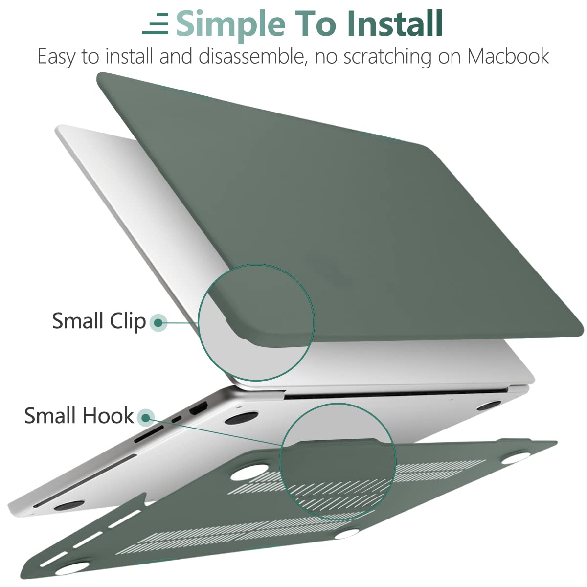 Frosted hard shell case for MacBook Pro 16 inch, designed for 2023, 2022, and 2021 models, featuring a sleek design and keyboard skin.