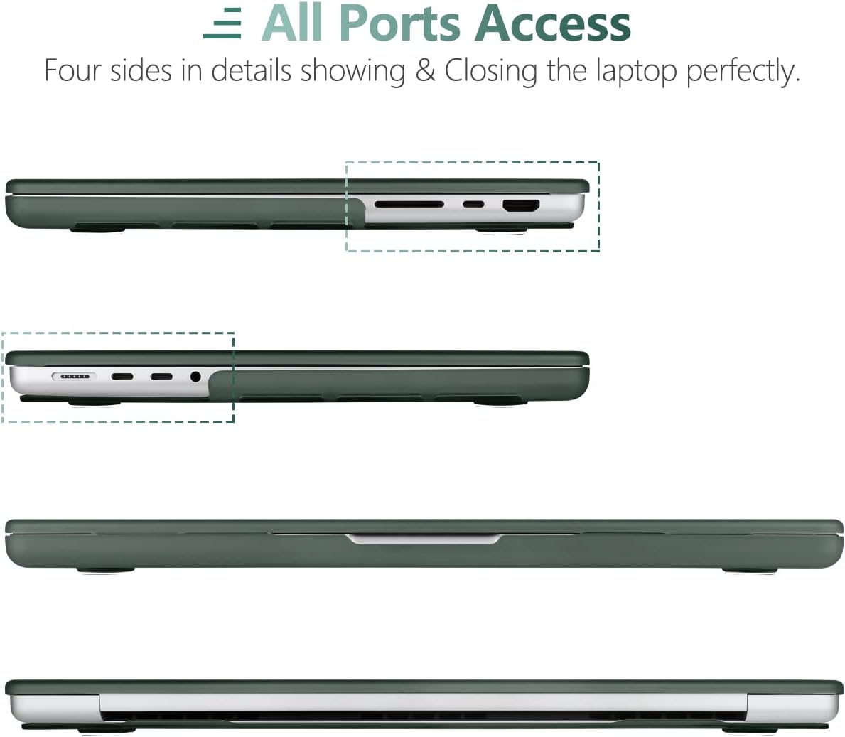 Frosted hard shell case for MacBook Pro 16 inch, designed for 2023, 2022, and 2021 models, featuring a sleek design and keyboard skin.