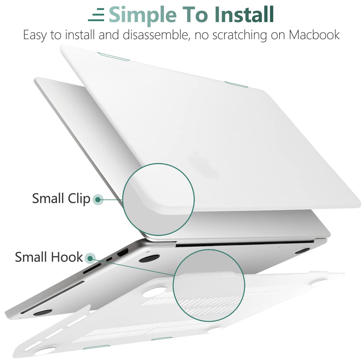 Frosted hard shell case for MacBook Pro 16 inch, designed for 2023, 2022, and 2021 models with M2 and M1 chips.