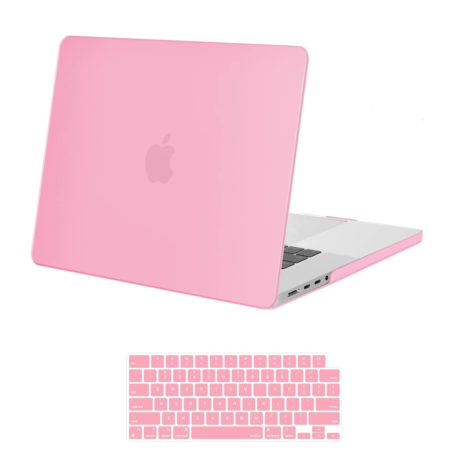 Frosted hard shell case for MacBook Pro 16 inch, designed for 2023, 2022, and 2021 models, featuring a sleek design and keyboard skin.