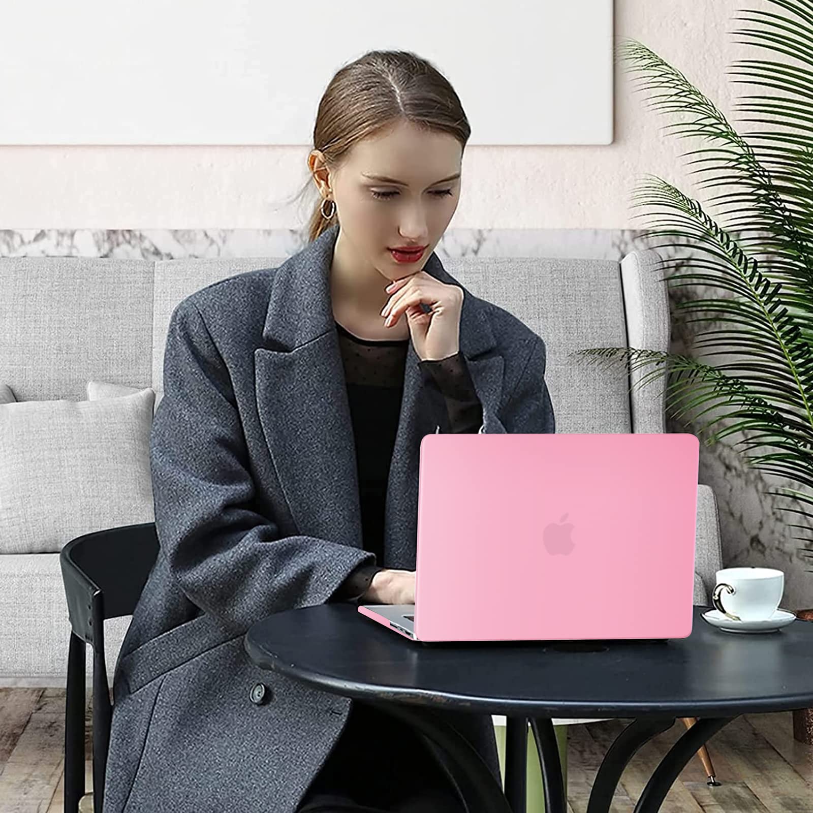 Frosted hard shell case for MacBook Pro 16 inch, designed for 2023, 2022, and 2021 models, featuring a sleek design and keyboard skin.