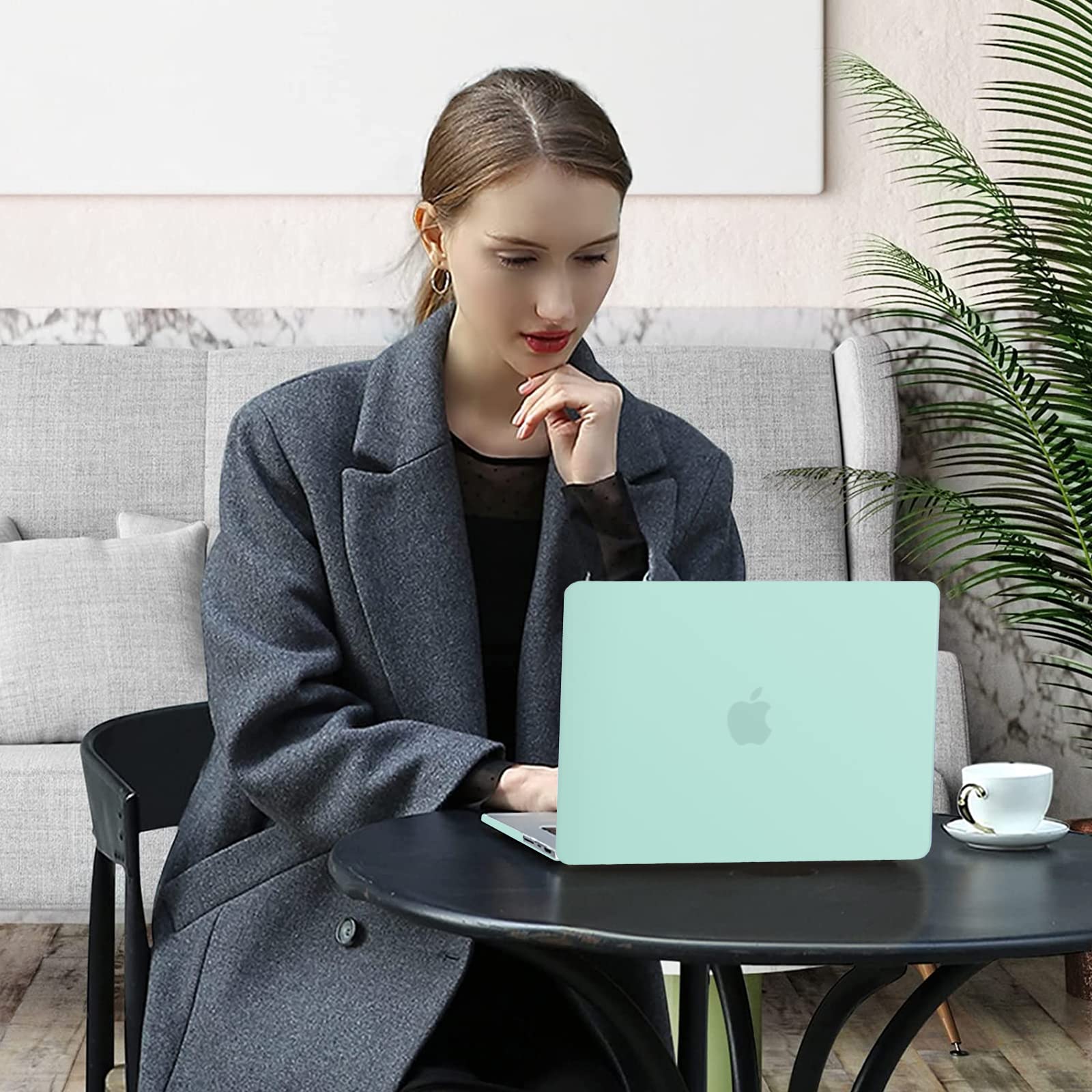 Frosted hard shell case for MacBook Pro 16 inch, designed for 2023, 2022, and 2021 models, showcasing sleek design and keyboard cover.