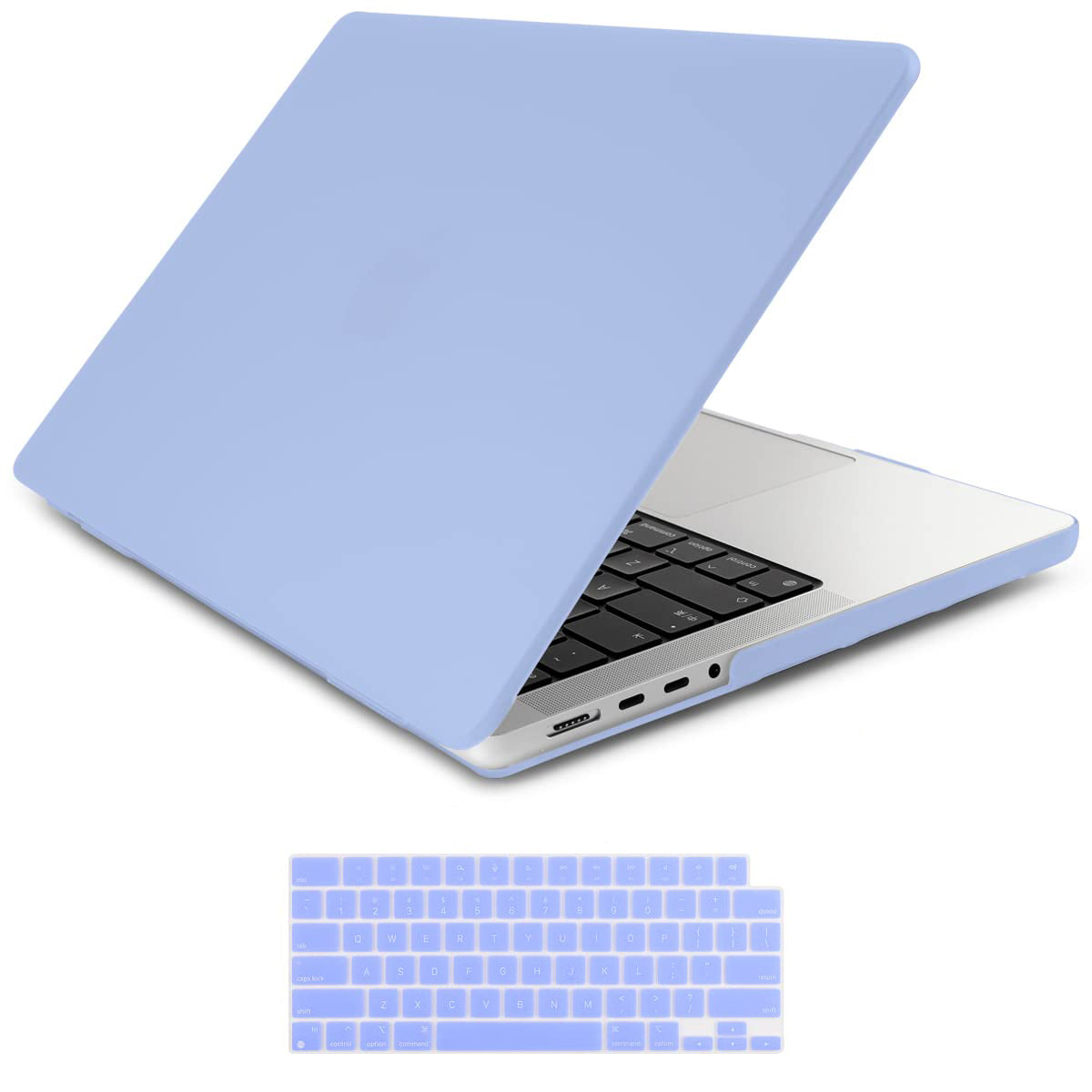 Frosted hard shell case for MacBook Pro 16 inch, designed for 2021-2023 models A2780 and A2485, featuring a sleek design and keyboard cover.