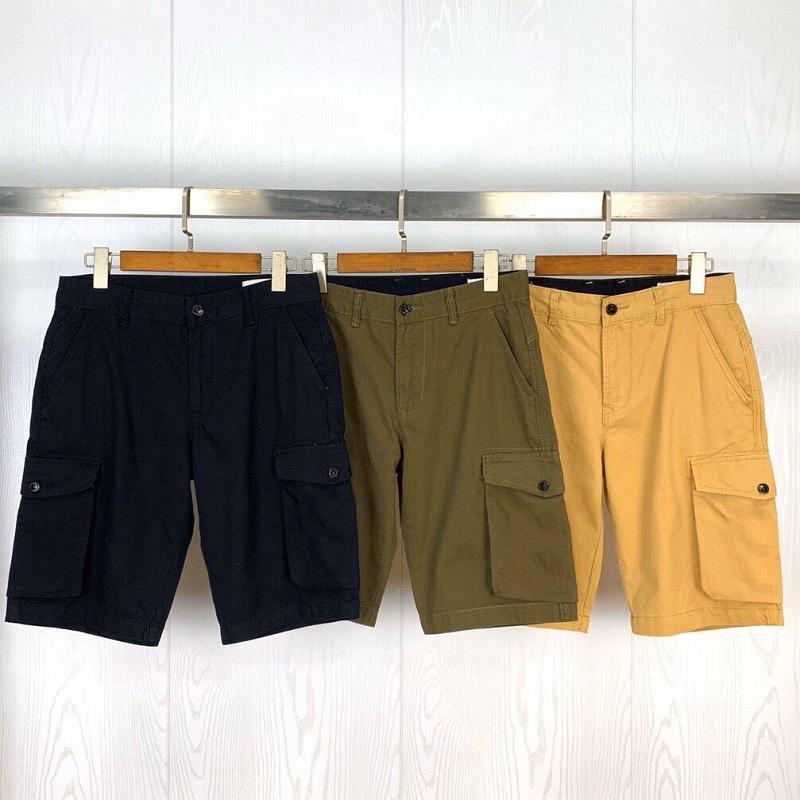 Summer Men's Shorts Joggers Pants in solid black, made from 100% cotton, featuring a relaxed fit and zipper fly closure.