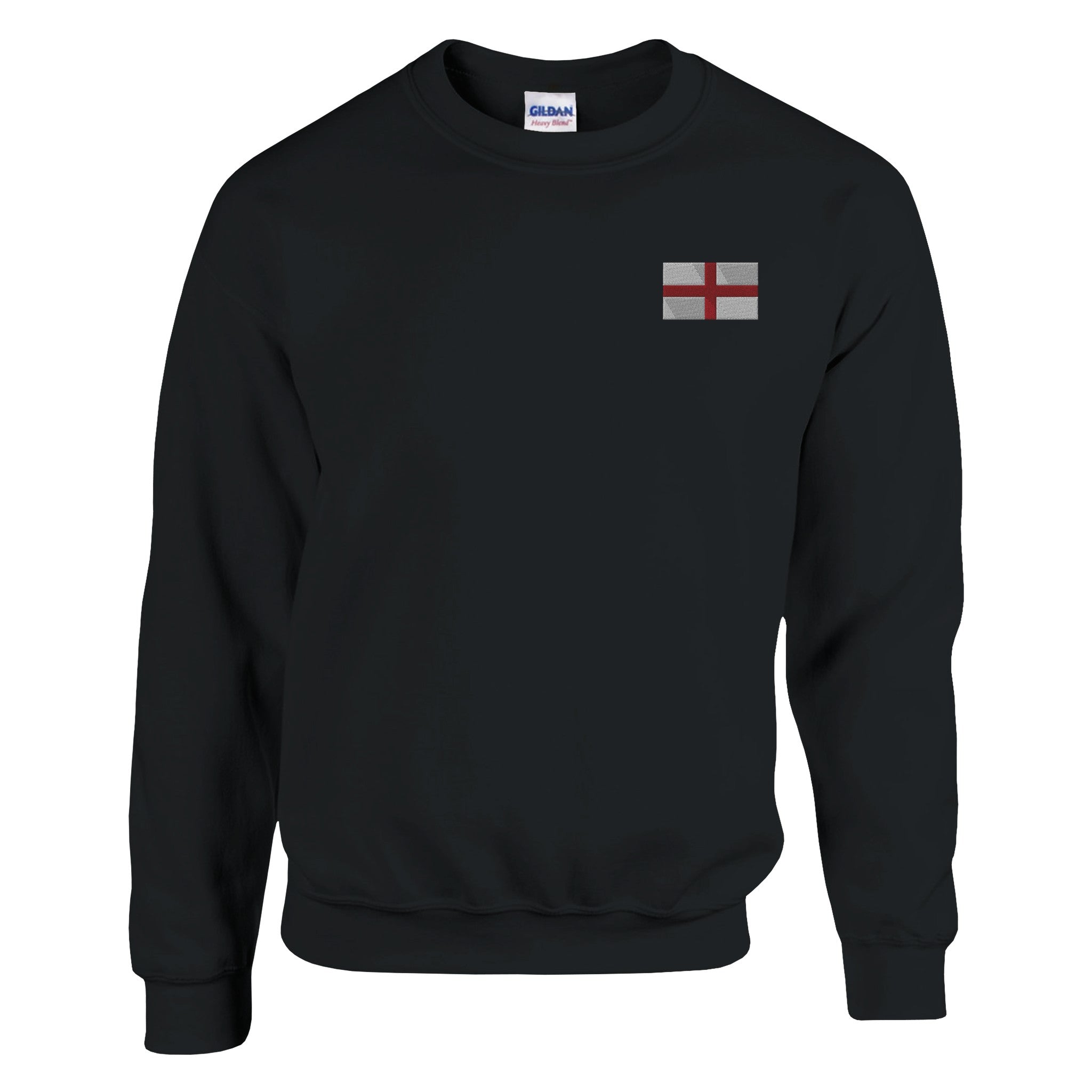 Sweat-shirt Drapeau de l'Angleterre en broderie, mélange doux de coton et polyester, avec coutures renforcées et coupe classique.