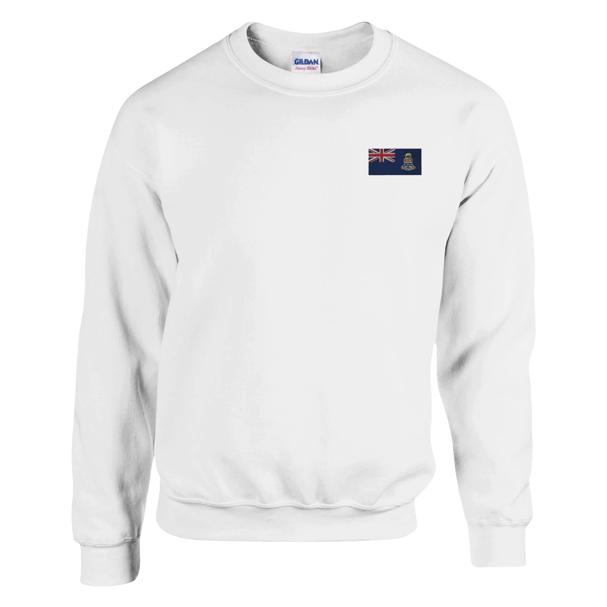 Sweat-shirt Drapeau des îles Caïmans en broderie, mélange de coton et polyester, avec logo brodé sur le devant.