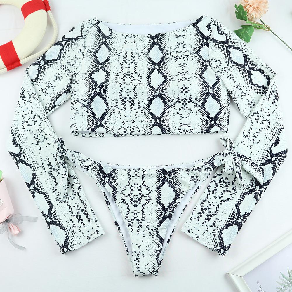 High Waist Long Sleeves Bikinis Set for Women featuring a tank top and reversible bikini bottom, perfect for beach and pool outings.